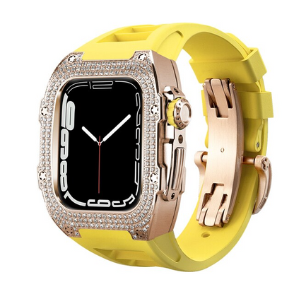 CRT - Crown Gold Shiny Diamond | Apple Watch Case Series 8/7/6/5/4 SE LTE/GPS